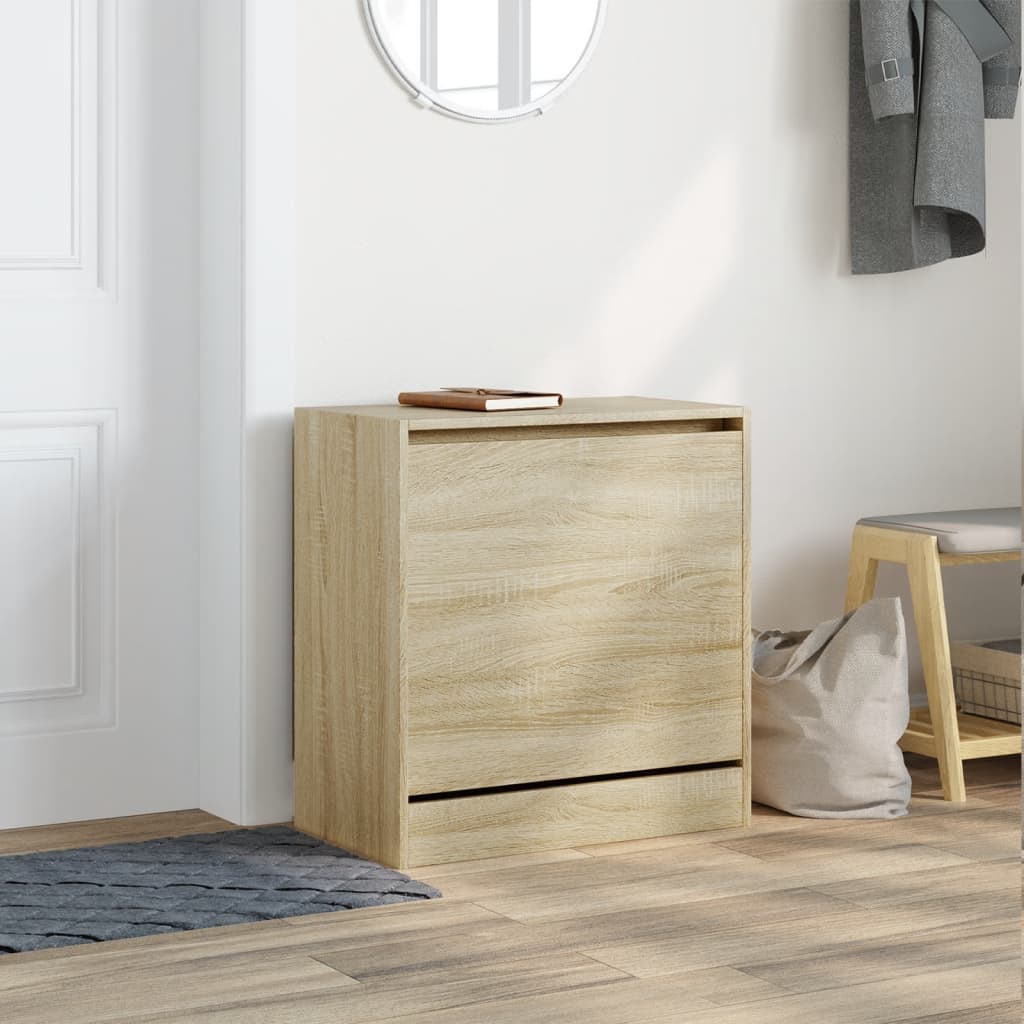 vidaXL Armoire à chaussures chêne sonoma 60x34x63,5 cm bois ingénierie