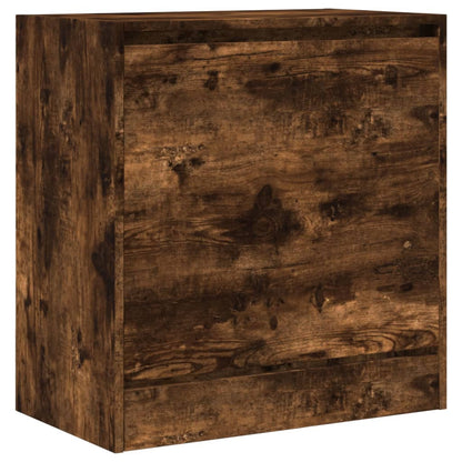 vidaXL Armoire à chaussures chêne fumé 60x34x63,5 cm bois d'ingénierie
