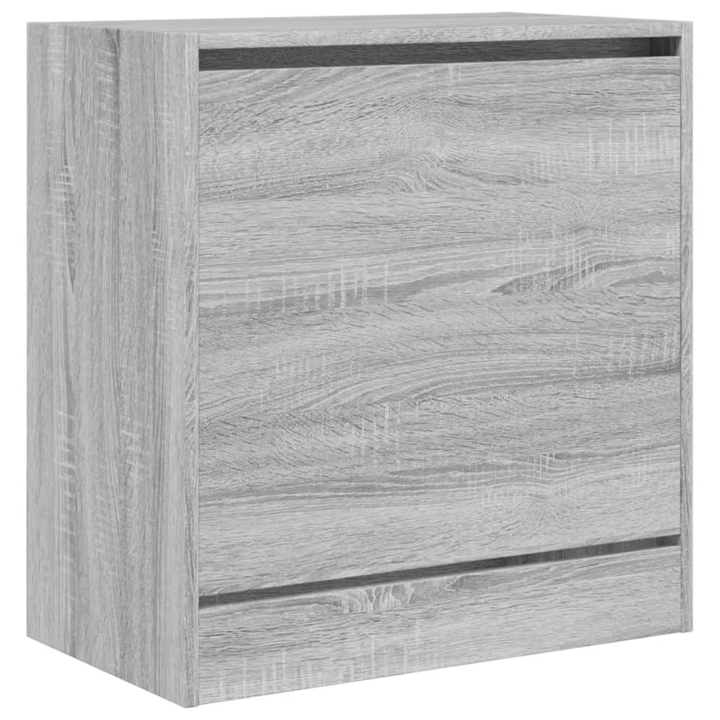 vidaXL Meuble à chaussures sonoma gris 60x34x63,5 cm bois d'ingénierie