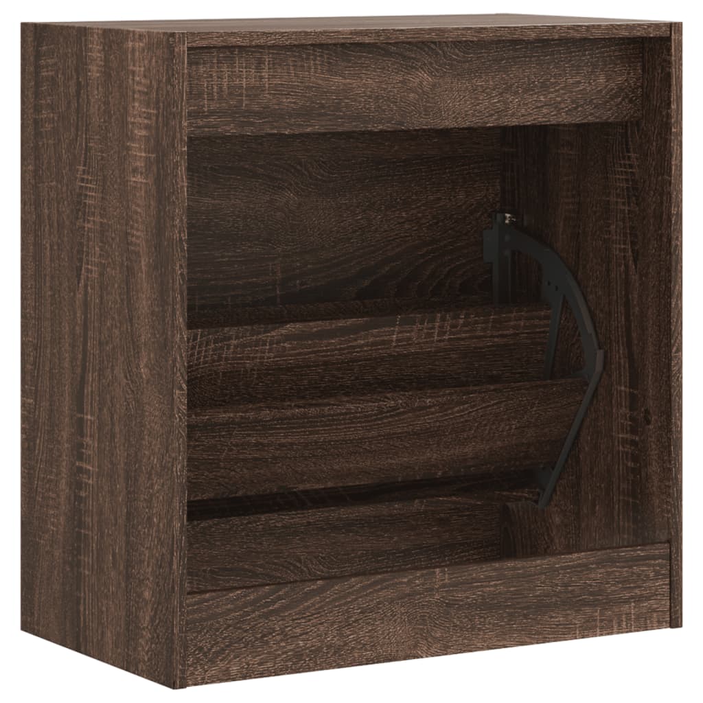 vidaXL Armoire à chaussures chêne marron 60x34x63,5 cm bois ingénierie