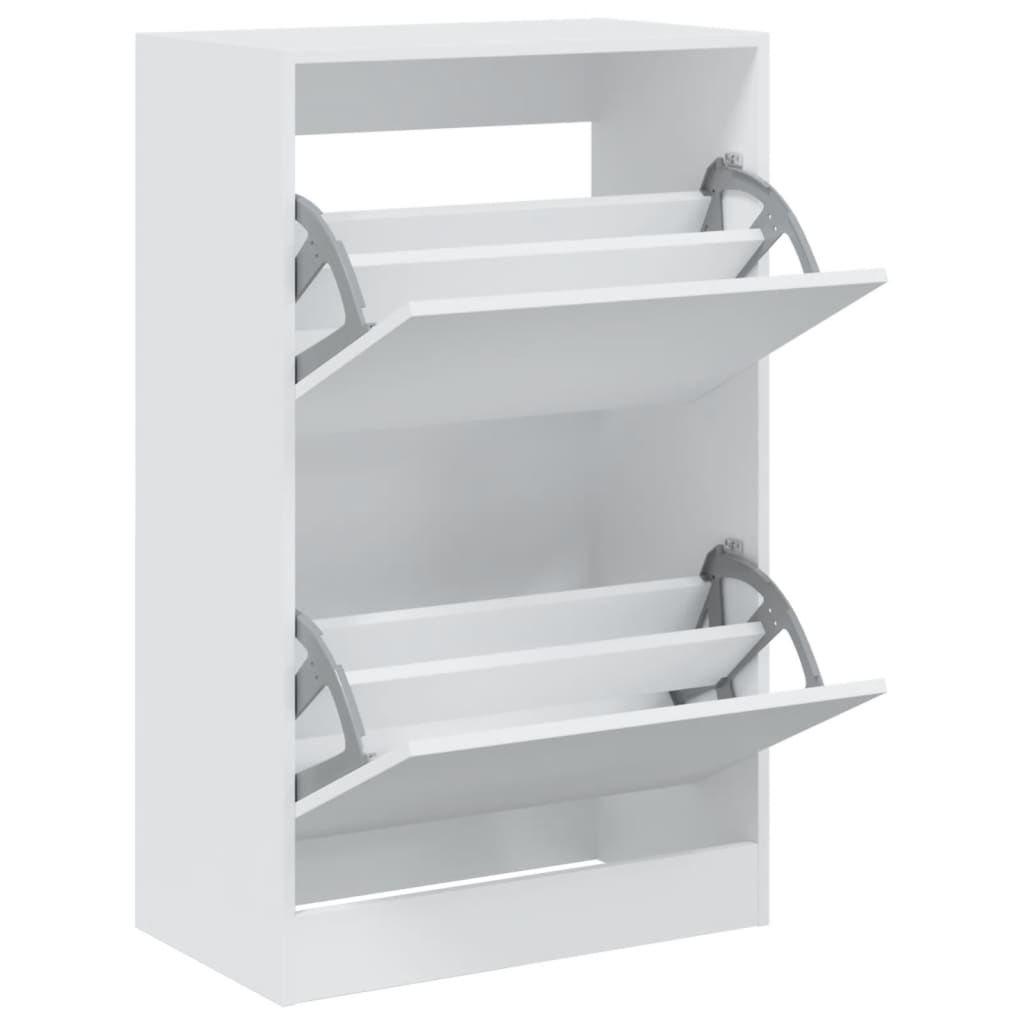 vidaXL Armoire à chaussures blanc 60x34x96,5 cm bois d'ingénierie