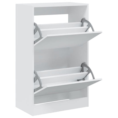 vidaXL Armoire à chaussures blanc 60x34x96,5 cm bois d'ingénierie