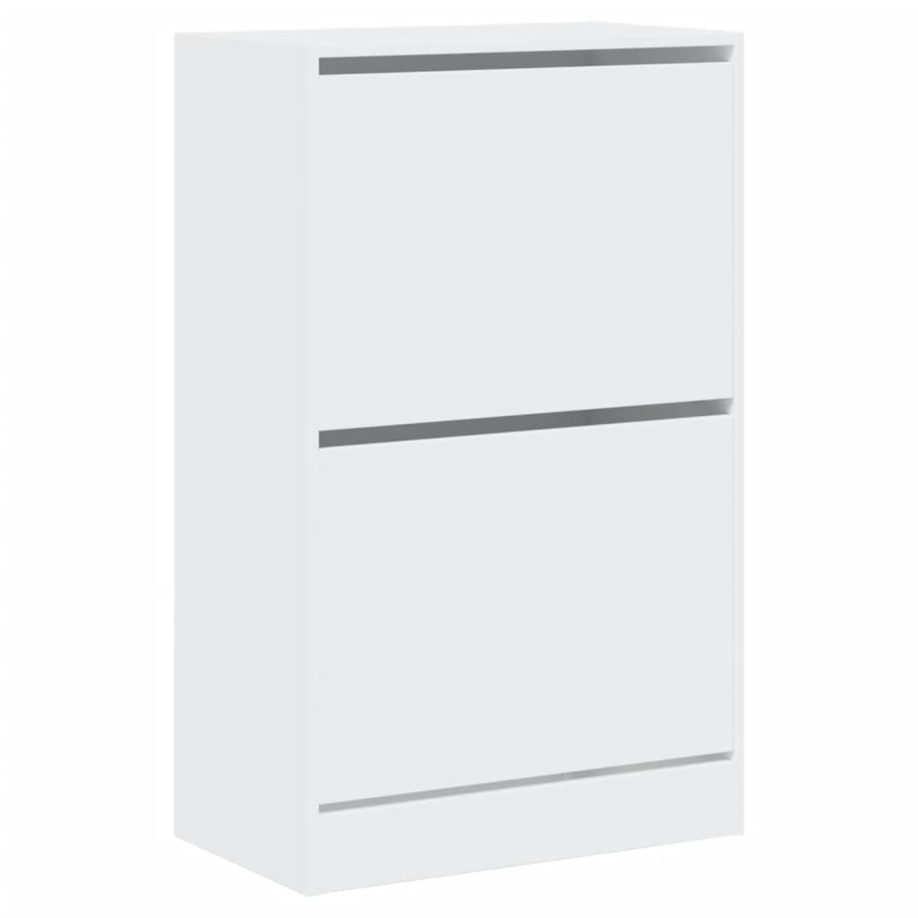vidaXL Armoire à chaussures blanc 60x34x96,5 cm bois d'ingénierie