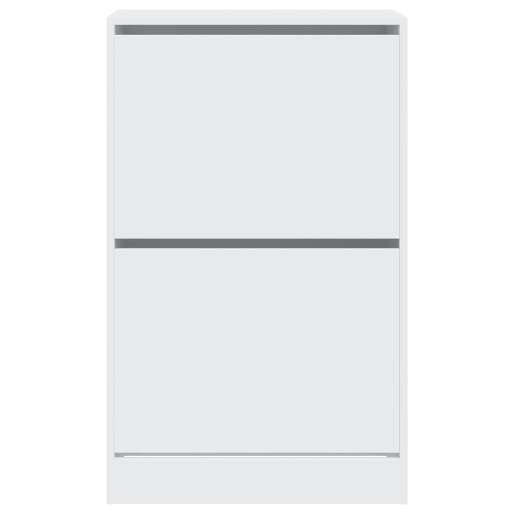 vidaXL Armoire à chaussures blanc 60x34x96,5 cm bois d'ingénierie
