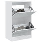 vidaXL Armoire à chaussures blanc 60x34x96,5 cm bois d'ingénierie