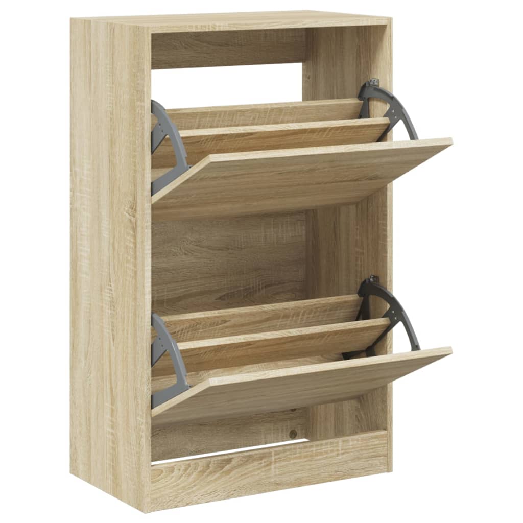 vidaXL Armoire à chaussures chêne sonoma 60x34x96,5 cm bois ingénierie