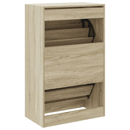 vidaXL Armoire à chaussures chêne sonoma 60x34x96,5 cm bois ingénierie