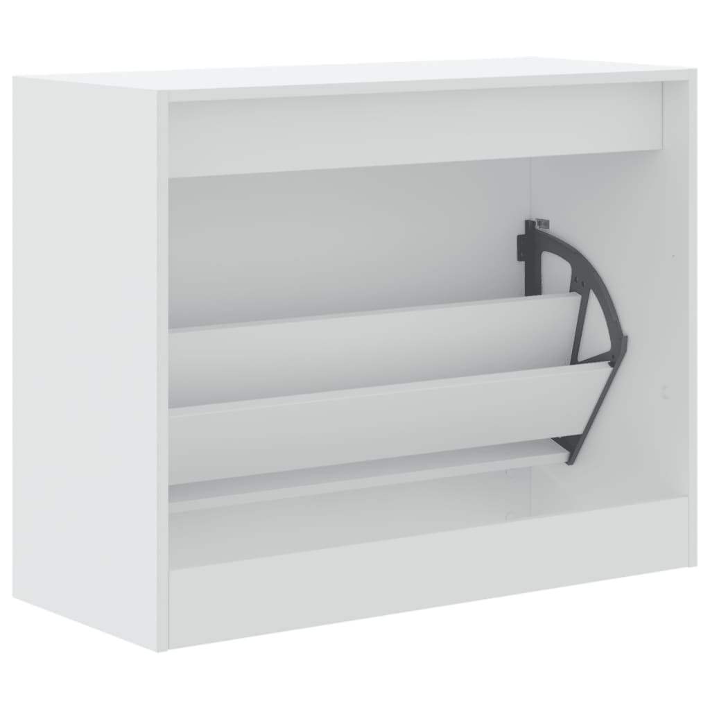 vidaXL Armoire à chaussures blanc 80x34x63 cm bois d'ingénierie