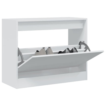 vidaXL Armoire à chaussures blanc 80x34x63 cm bois d'ingénierie