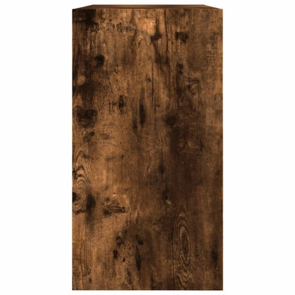 vidaXL Armoire à chaussures chêne fumé 80x34x63 cm bois d'ingénierie