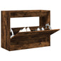vidaXL Armoire à chaussures chêne fumé 80x34x63 cm bois d'ingénierie