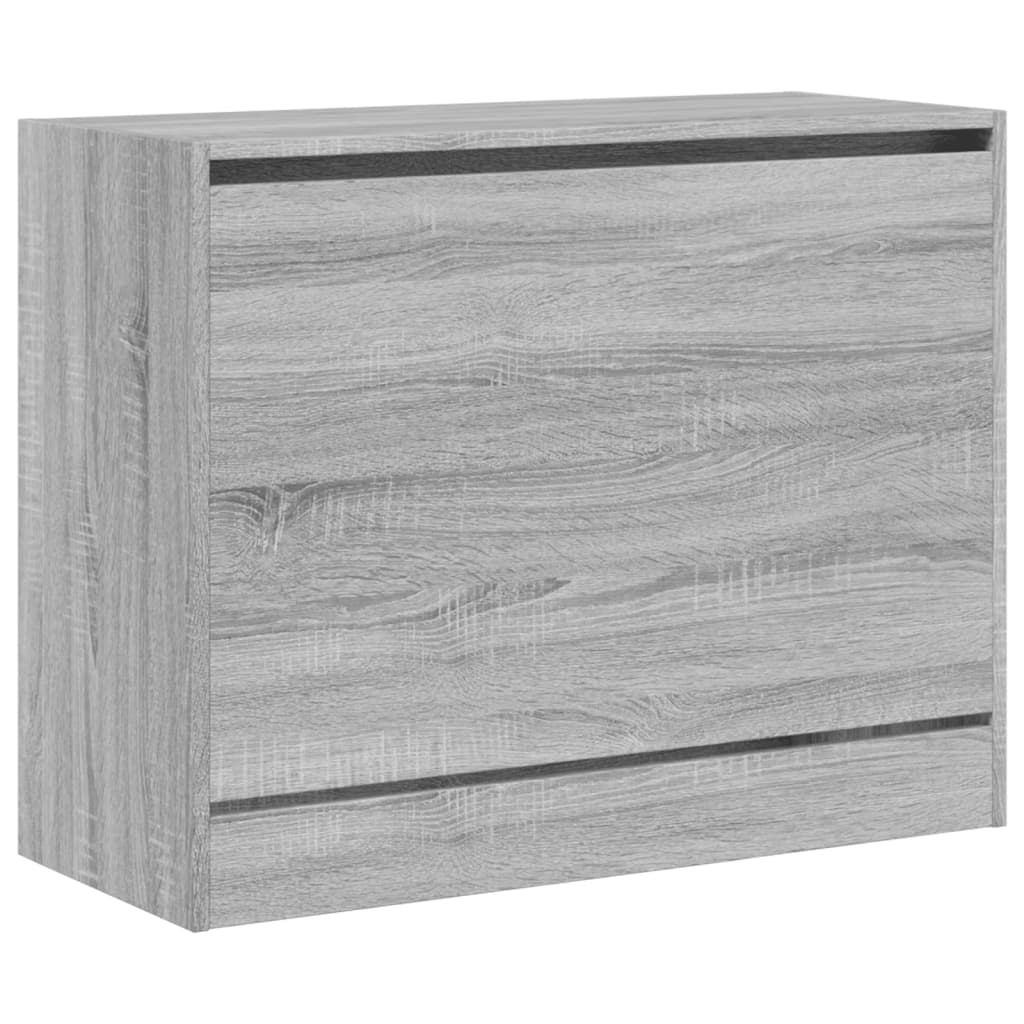 vidaXL Armoire à chaussures sonoma gris 80x34x63 cm bois d'ingénierie