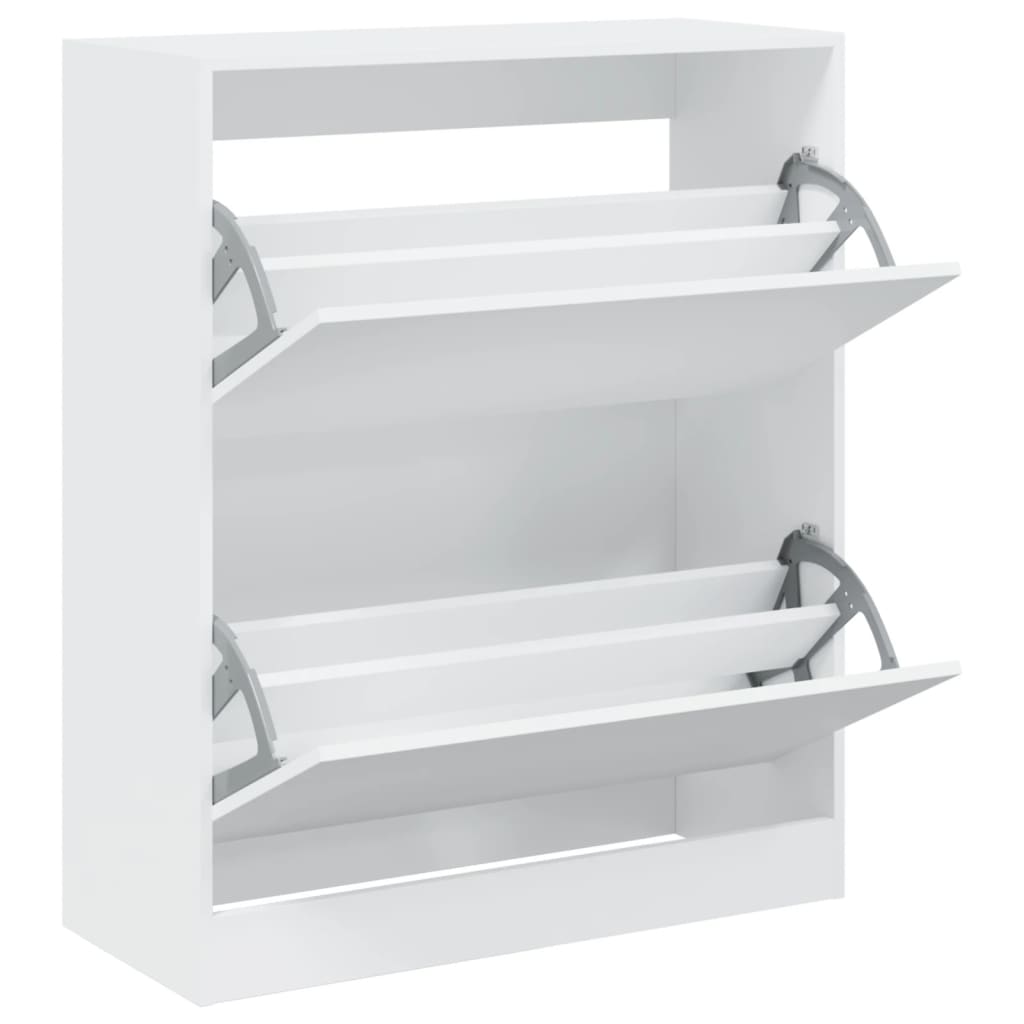 vidaXL Armoire à chaussures blanc 80x34x96,5 cm bois d'ingénierie