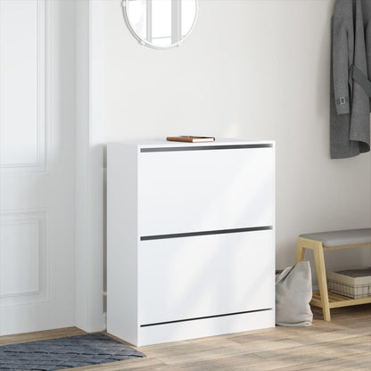 vidaXL Armoire à chaussures blanc 80x34x96,5 cm bois d'ingénierie