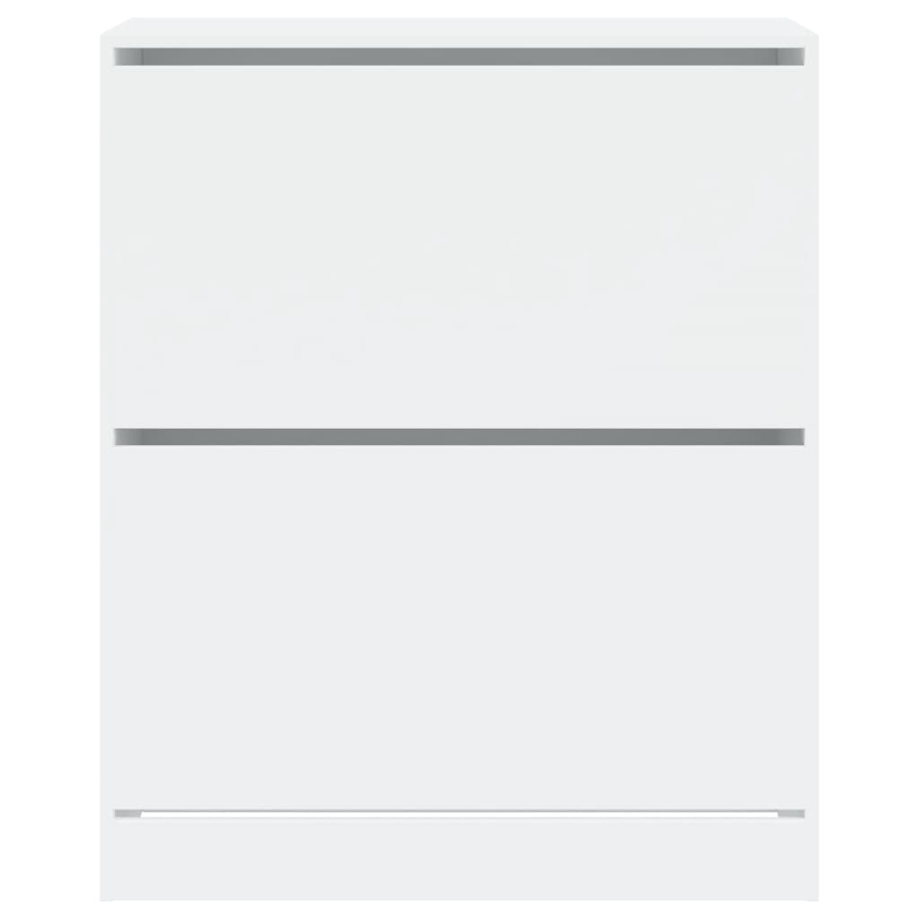 vidaXL Armoire à chaussures blanc 80x34x96,5 cm bois d'ingénierie