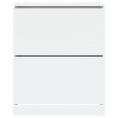 vidaXL Armoire à chaussures blanc 80x34x96,5 cm bois d'ingénierie