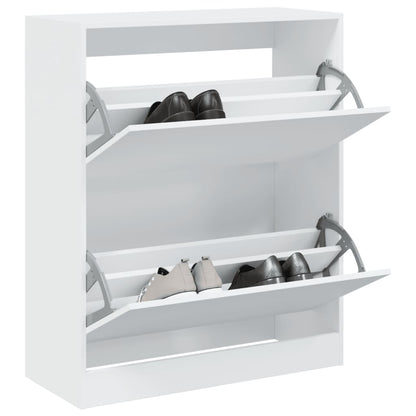 vidaXL Armoire à chaussures blanc 80x34x96,5 cm bois d'ingénierie