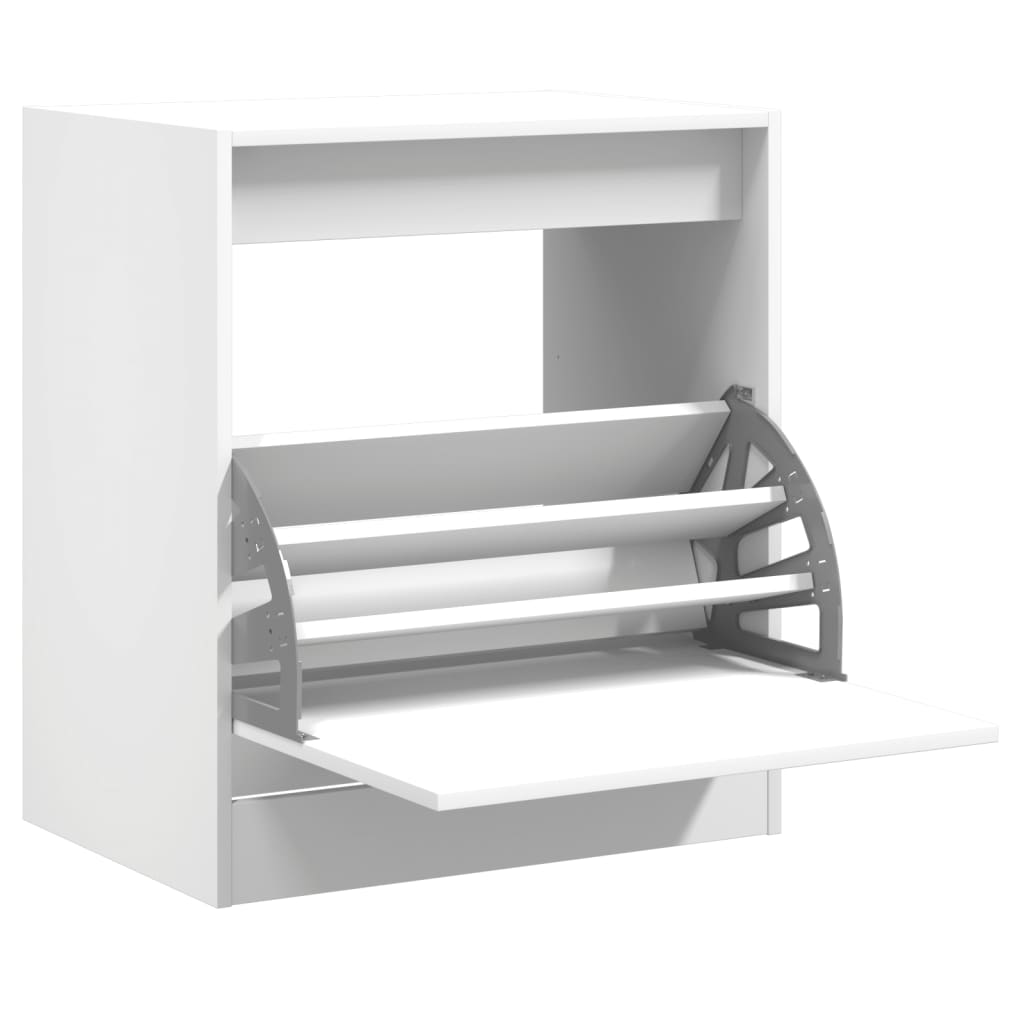 vidaXL Armoire à chaussures blanc 60x42x69 cm bois d'ingénierie