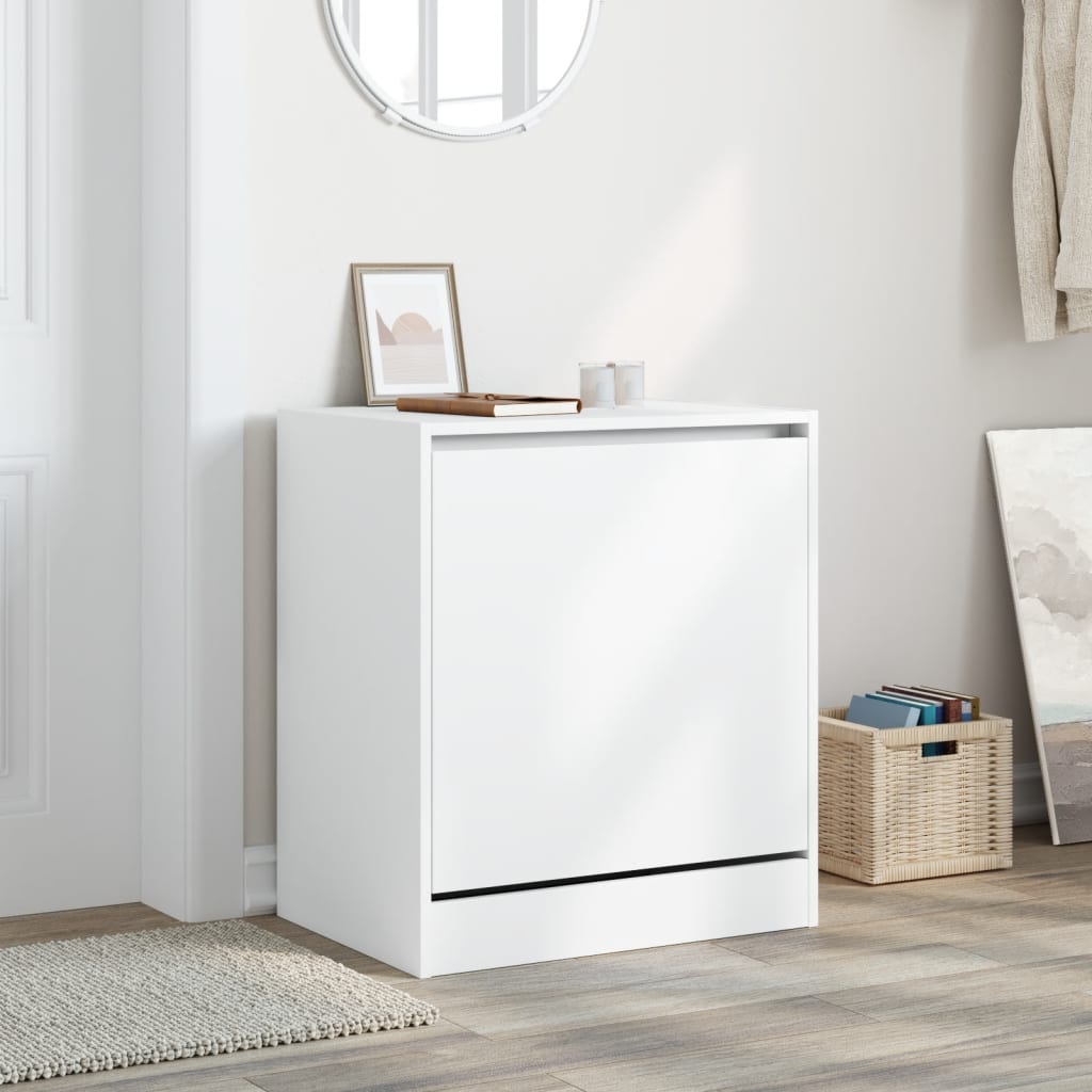 vidaXL Armoire à chaussures blanc 60x42x69 cm bois d'ingénierie