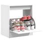 vidaXL Armoire à chaussures blanc 60x42x69 cm bois d'ingénierie