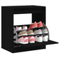 vidaXL Armoire à chaussures noir 60x42x69 cm bois d'ingénierie