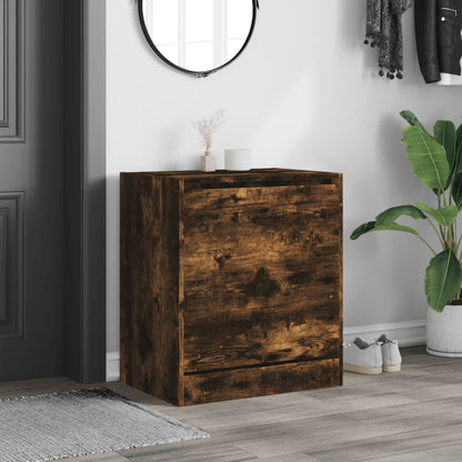 vidaXL Armoire à chaussures chêne fumé 60x42x69 cm bois d'ingénierie