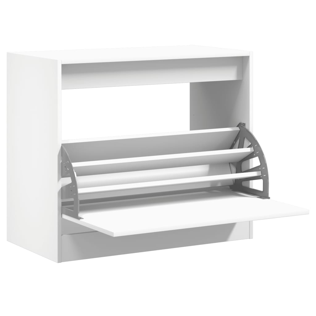 vidaXL Armoire à chaussures blanc 80x42x69 cm bois d'ingénierie