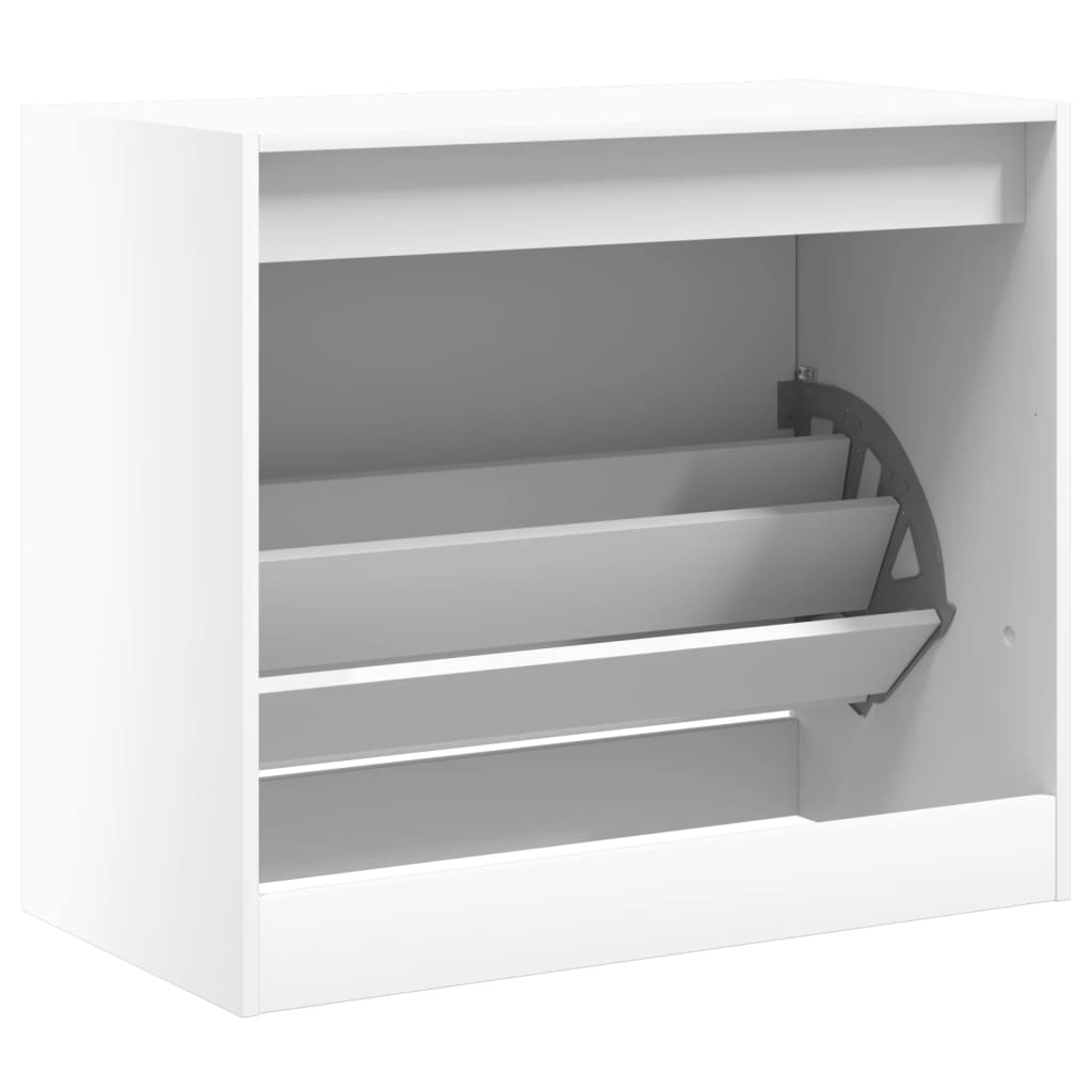 vidaXL Armoire à chaussures blanc 80x42x69 cm bois d'ingénierie
