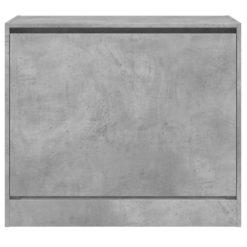 vidaXL Armoire à chaussures gris béton 80x42x69 cm bois d'ingénierie