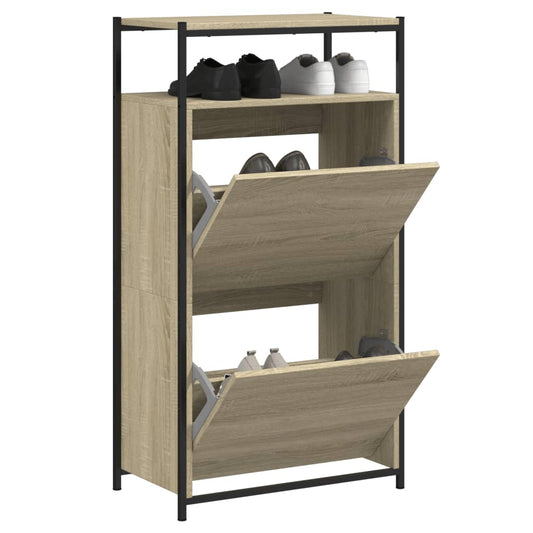 vidaXL Armoire à chaussures chêne sonoma 60x34x112cm bois d'ingénierie
