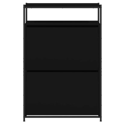 vidaXL Armoire à chaussures noir 75x34x112 cm bois d'ingénierie