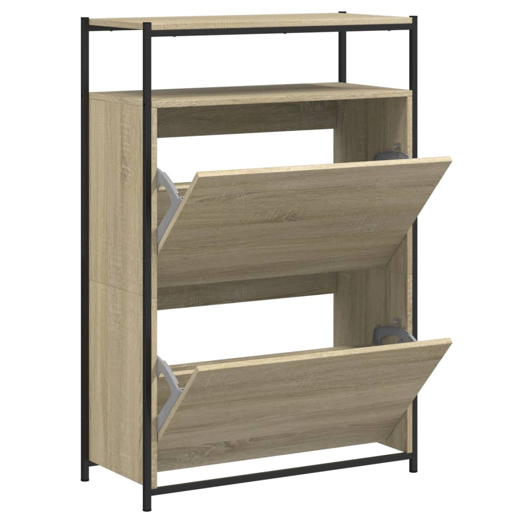 vidaXL Armoire à chaussures chêne sonoma 75x34x112cm bois d'ingénierie