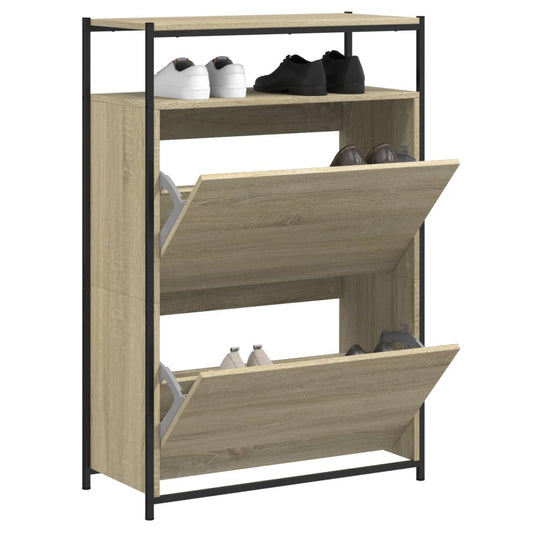vidaXL Armoire à chaussures chêne sonoma 75x34x112cm bois d'ingénierie