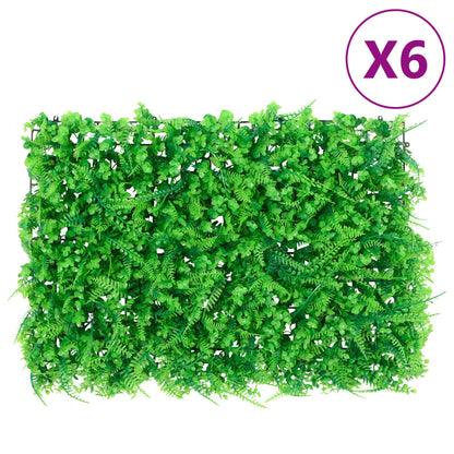  vidaXL Clôture feuilles de fougère artificielles 6 pcs vert 40x60 cm