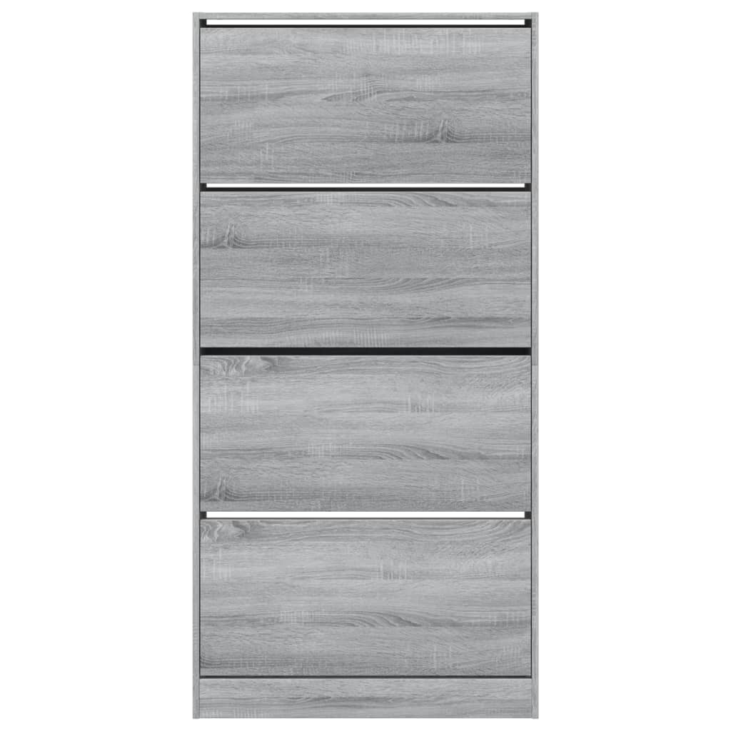 vidaXL Armoire à chaussures 4 tiroirs rabattables sonoma gris