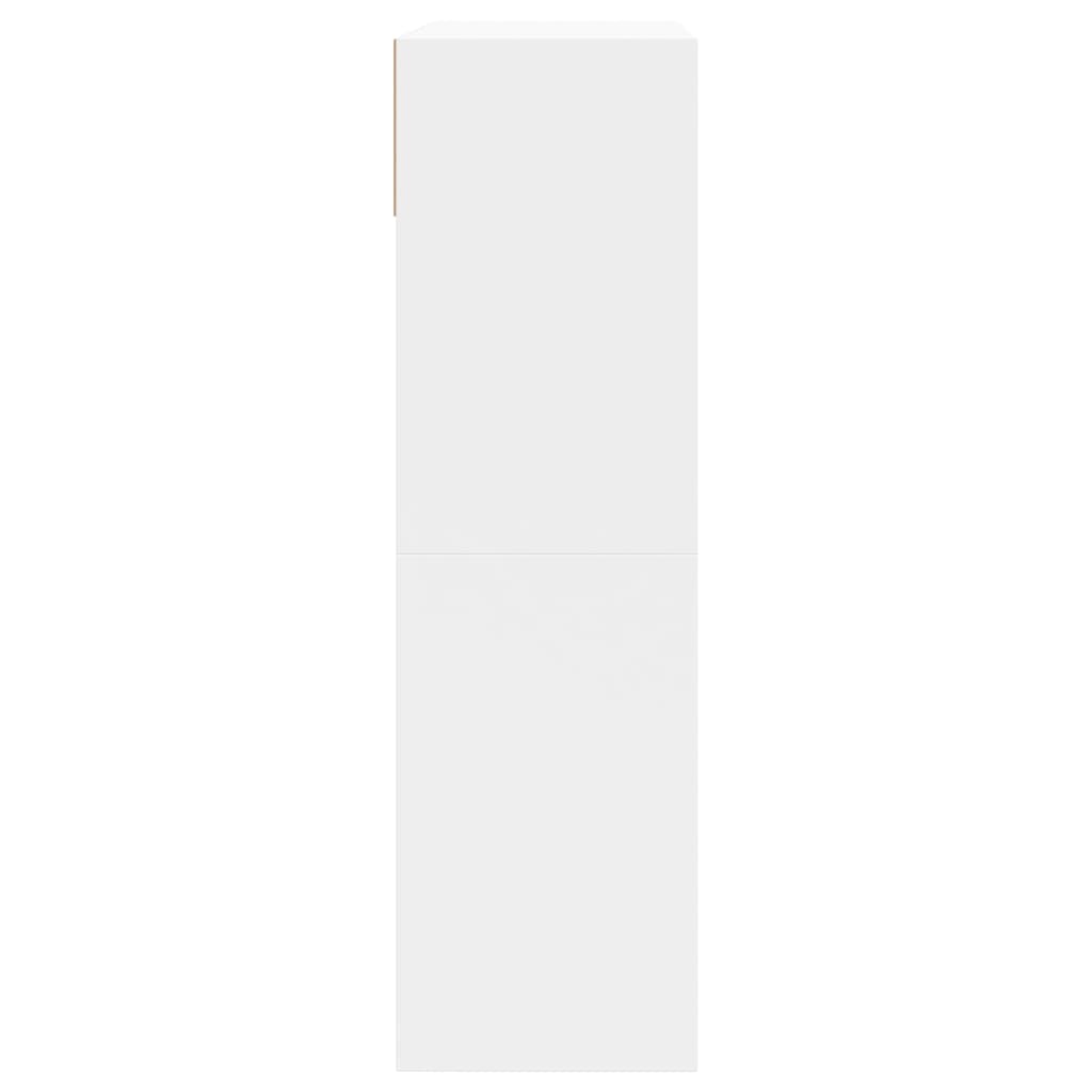vidaXL Armoire à chaussures 2 tiroirs rabattables blanc 80x34x116 cm