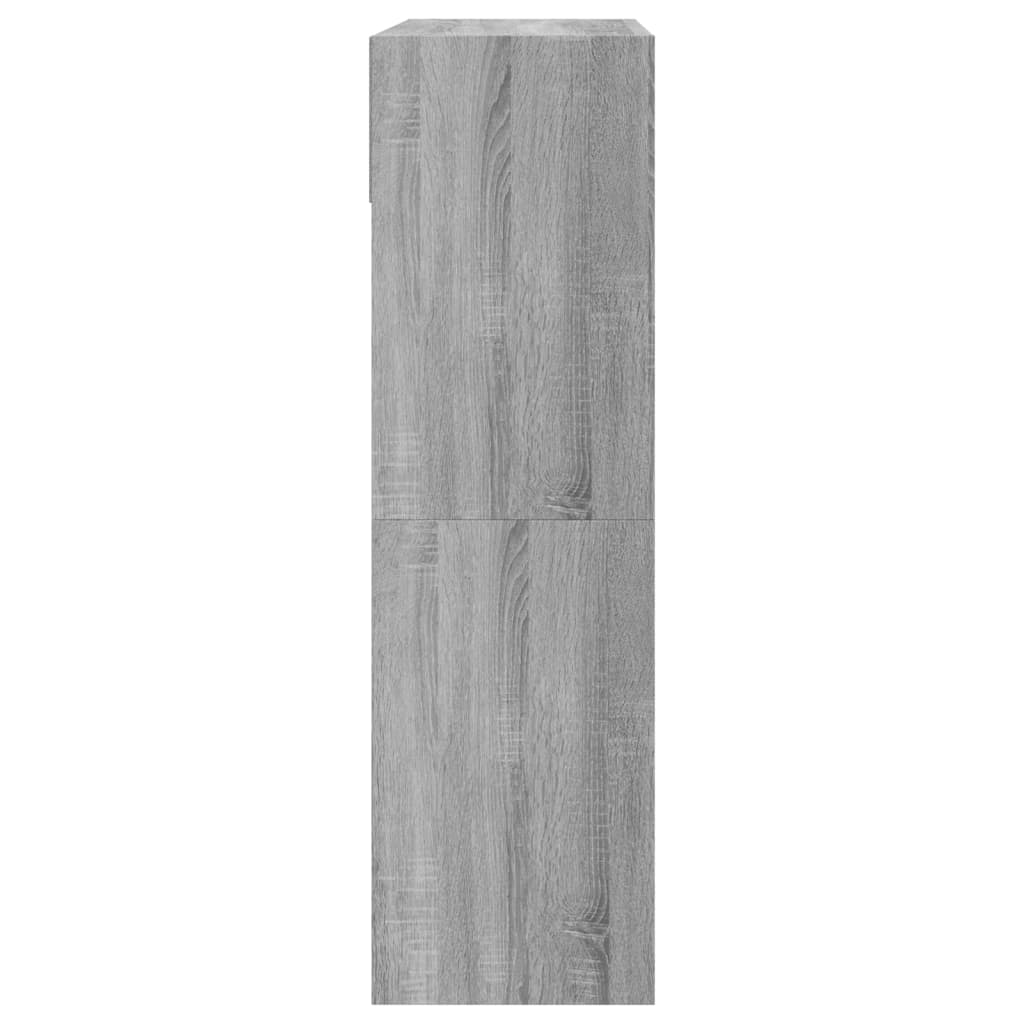 vidaXL Armoire à chaussures 2 tiroirs rabattables sonoma gris