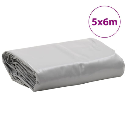 vidaXL Bâche gris 5x6 m 600 g/m²