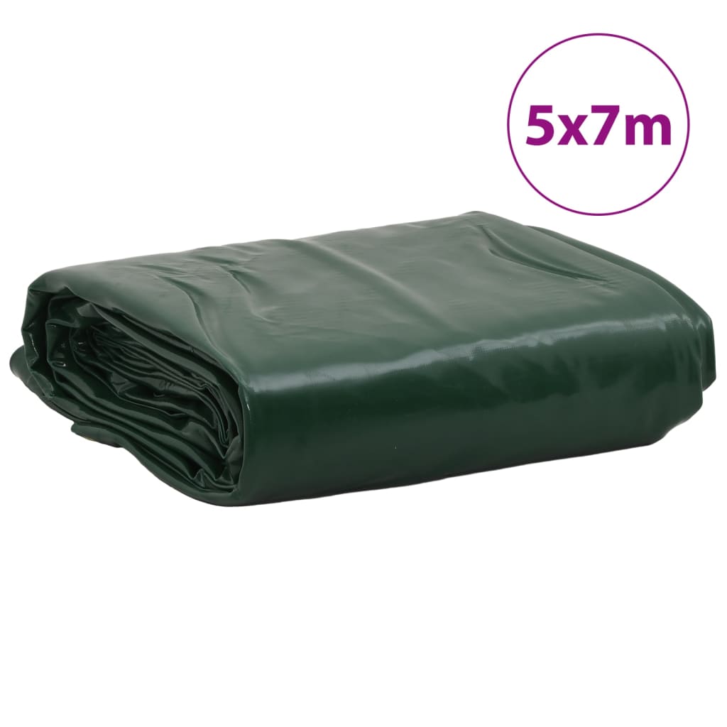 vidaXL Bâche vert 5x7 m 600 g/m²
