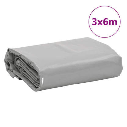 vidaXL Bâche gris 3x6 m 600 g/m²