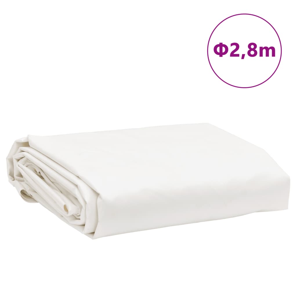 vidaXL Bâche blanc Ø 2,8 m 600 /m²