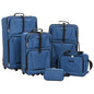 vidaXL Ensemble de bagages de voyage bleu tissu