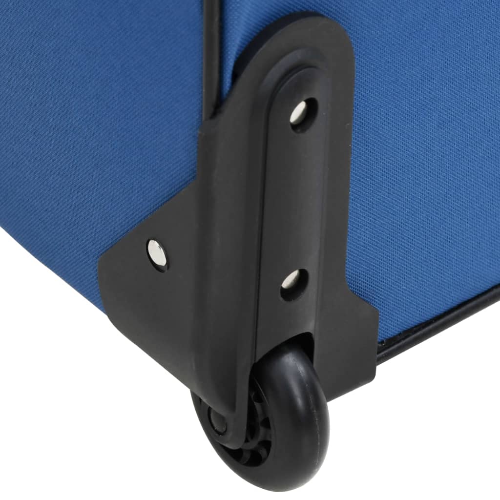 vidaXL Ensemble de bagages de voyage bleu tissu