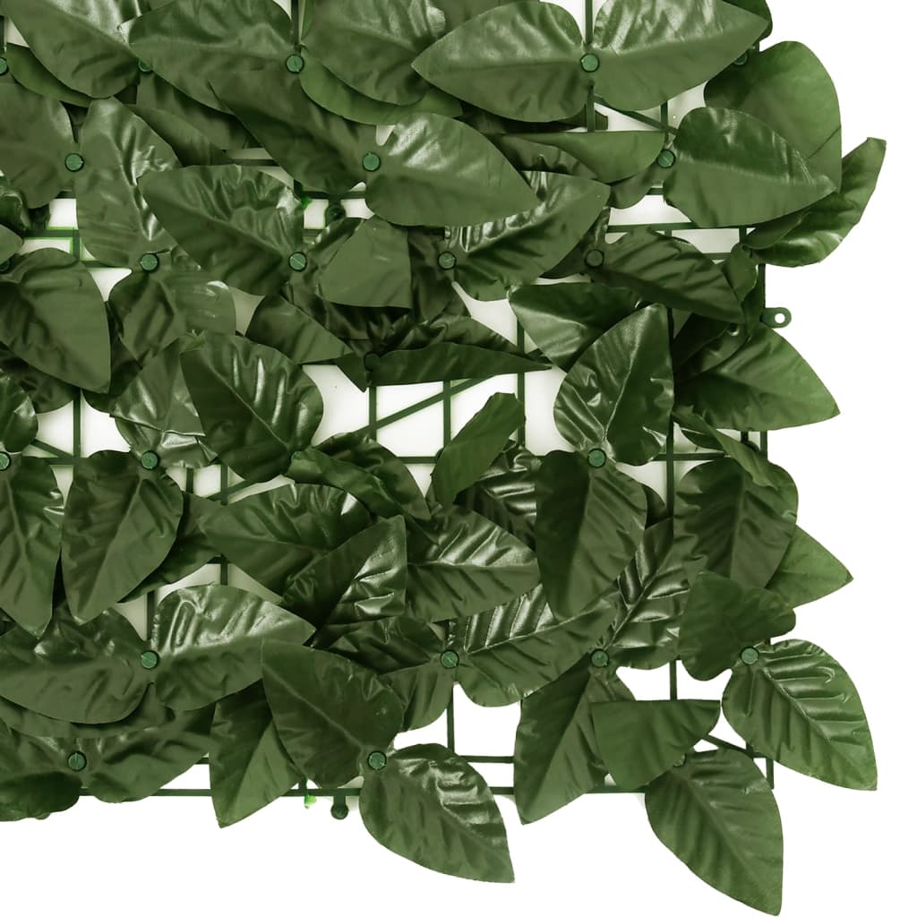 vidaXL Brise-vue de balcon avec feuilles vert foncé 300x150 cm